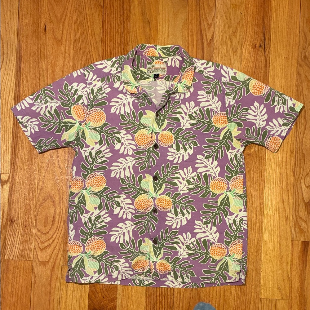 Patagonia Pataloha Purple and Green Floral Men's Shirt